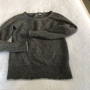 Women’s black and grey stripped sweater